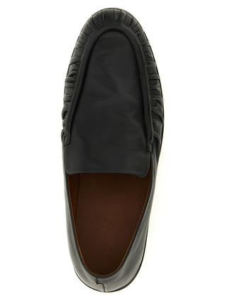 Black Calfskin Slip-On Loafers