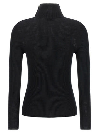 Black Virgin Wool Cardigan