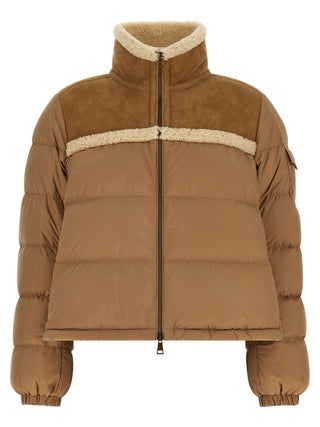 Beige Polyester Full-Length Jacket