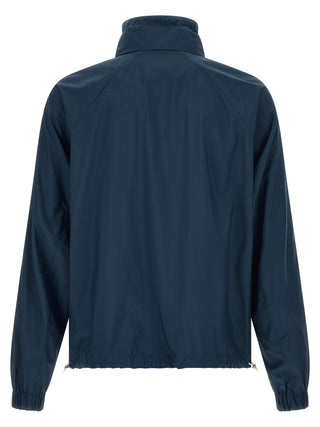 Chaqueta larga de poliéster azul