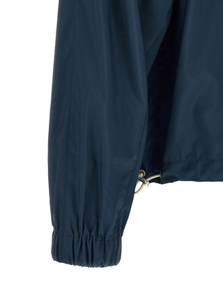 Chaqueta larga de poliéster azul