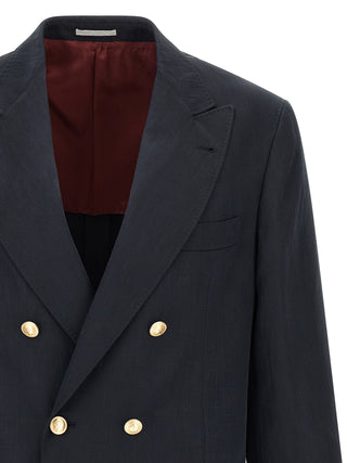 Blue Silk Blazer