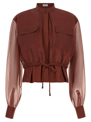 Brown Cotton Blouse