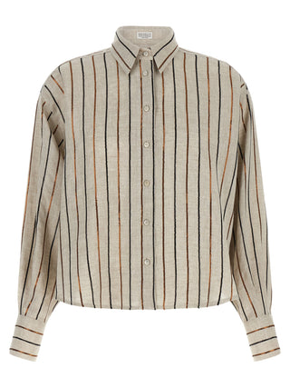 Blusa beige de lino  