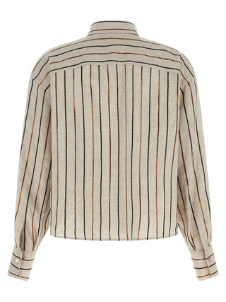 Blusa beige de lino  