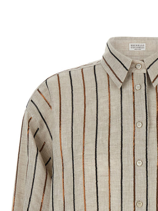 Blusa beige de lino  