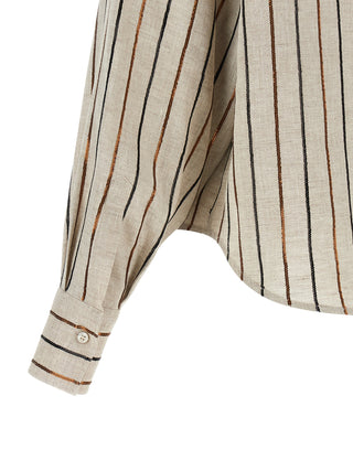 Blusa beige de lino  