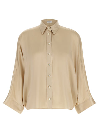 Beige Silk Blouse