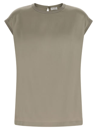 Bicolor Silk Blouse