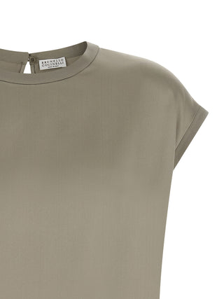 Bicolor Silk Blouse