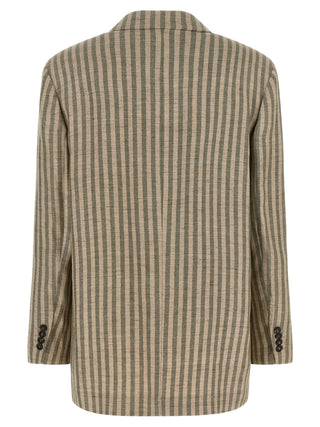 Bicolor Linen Blazer