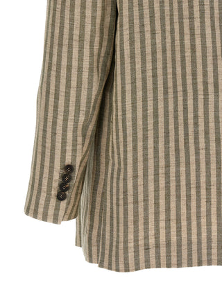 Bicolor Linen Blazer