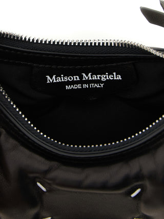 Bolso bandolera de piel de cordero negro