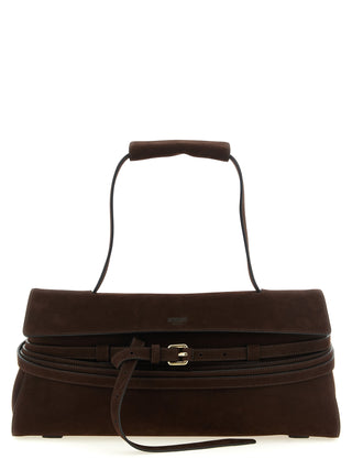 Brown Calfskin Shoulder Bag