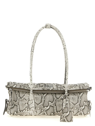 Bolso de hombro de piel de cabra blanca
