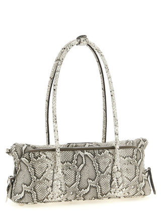 Bolso de hombro de piel de cabra blanca