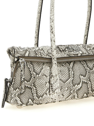 Bolso de hombro de piel de cabra blanca