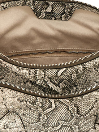 Bolso de hombro de piel de cabra blanca