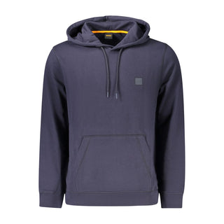 Blue Cotton Men's Hoodie