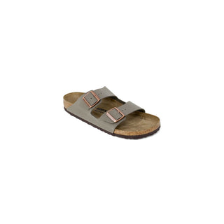 Gray Synthetic Strap-On Sandals