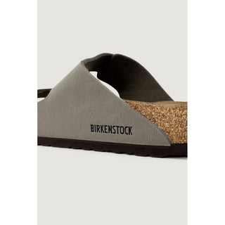 Gray Synthetic Strap-On Sandals
