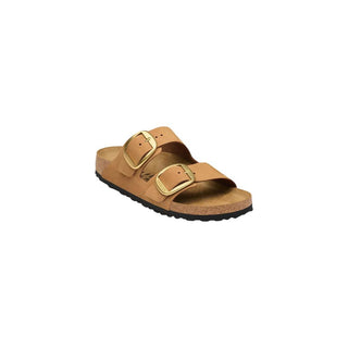Brown Leather Flat Sandals