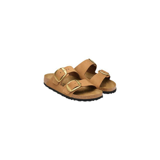Brown Leather Flat Sandals