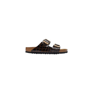 Black Leather Flat Sandals