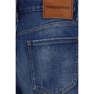 Blue Cotton Bermuda Shorts