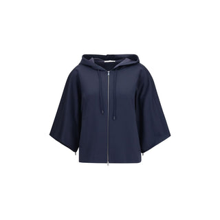 Blue Polyamide Sweatshirt
