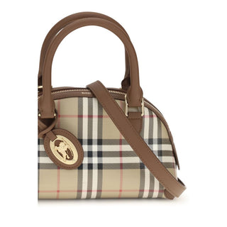 Bolso de mano de lona beige