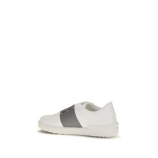 Silver Calf Leather Bos Taurus Low Top Sneakers