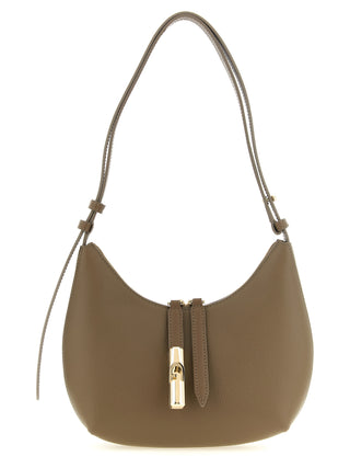 Beige Calfskin Shoulder Bag