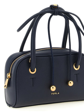 Bolso azul de piel de becerro