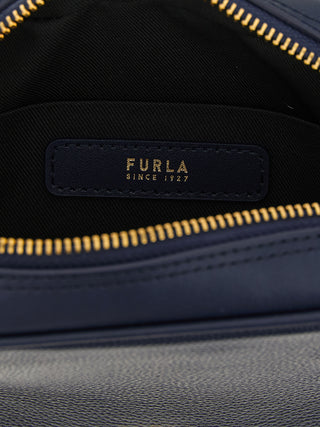 Bolso azul de piel de becerro