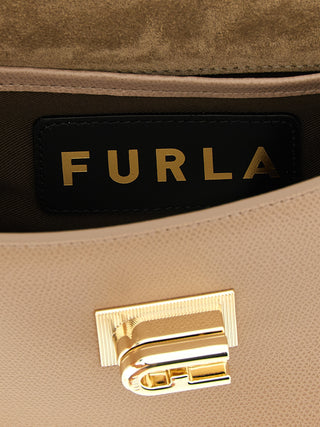 Beige Calfskin Crossbody Bag