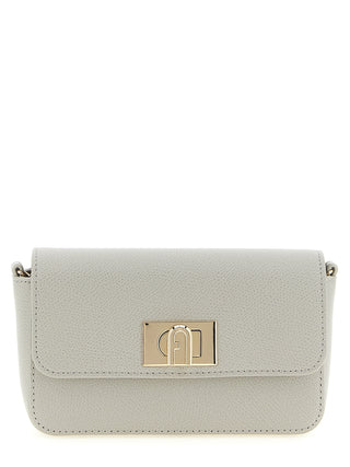 Gray Calfskin Crossbody Bag