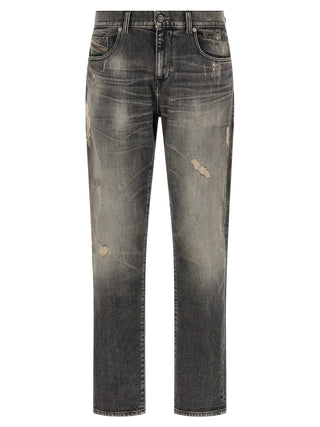 Gray Cotton Skinny Jeans