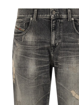 Gray Cotton Skinny Jeans