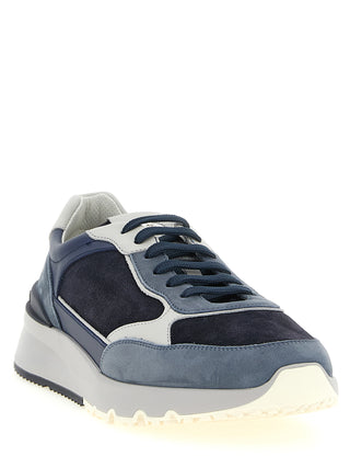 Blue Calfskin Athletic Sneakers