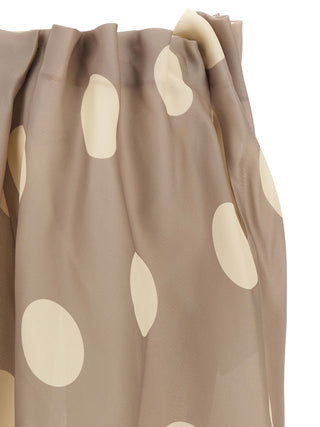 Gray Silk Mini Skirt