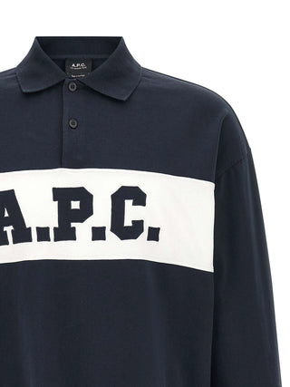 Blue Cotton Polo Shirt