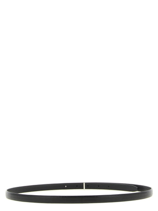 Black Goatskin Thin Belt