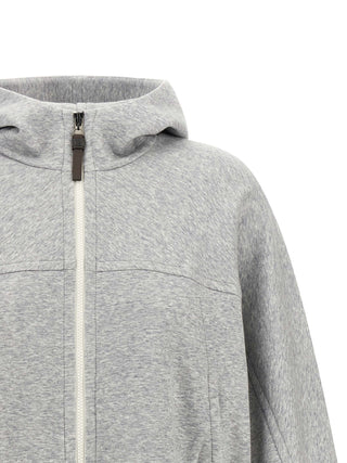 Gray Cotton Hoodie