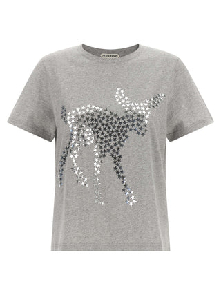Camiseta de algodón gris