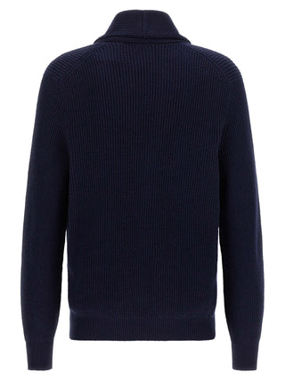 Blue Cotton Cardigan