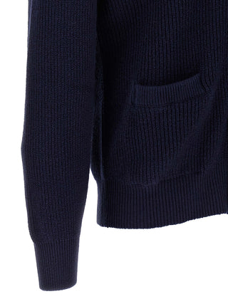 Blue Cotton Cardigan