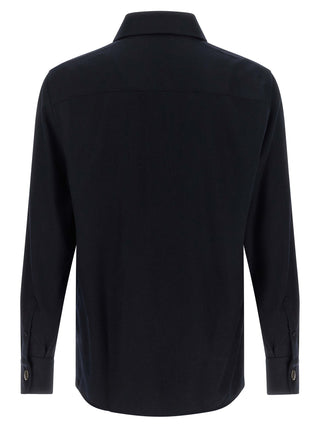Blue Virgin Wool Blouse