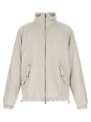 White Polyester Shell Jacket