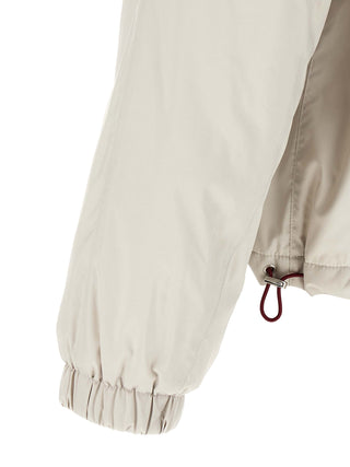 White Polyester Shell Jacket